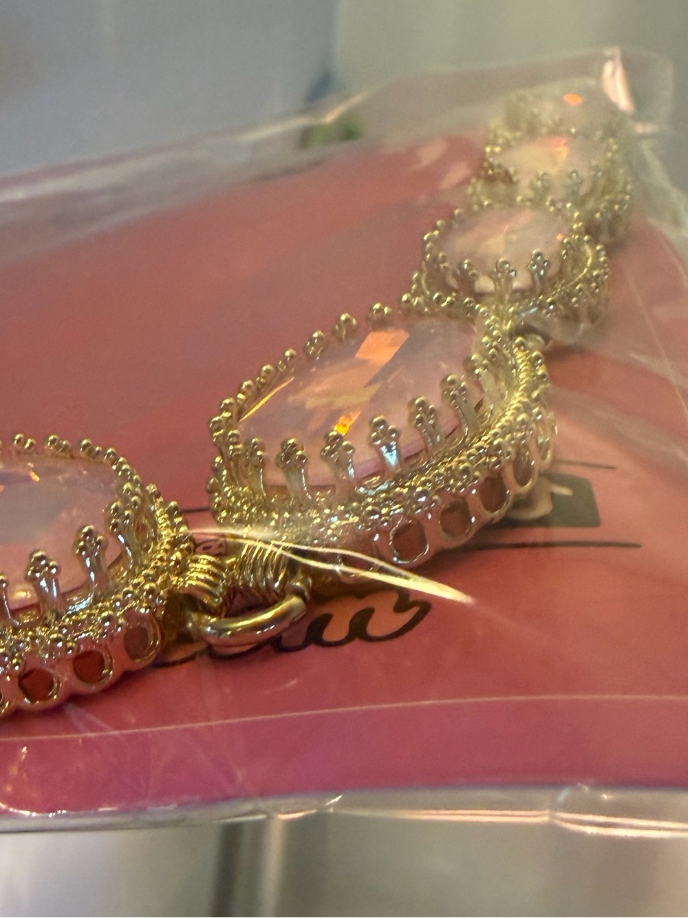 NEW Feed Me Gems Pink Opal “Princess” Necklace - Picture 13 of 13